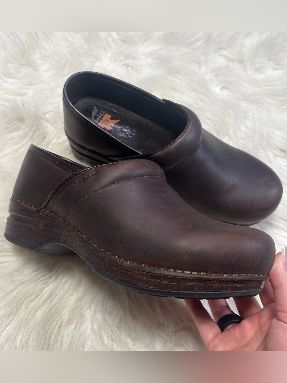 Dansko XP Brown Leather Slip on Clogs size Women’s EU 39